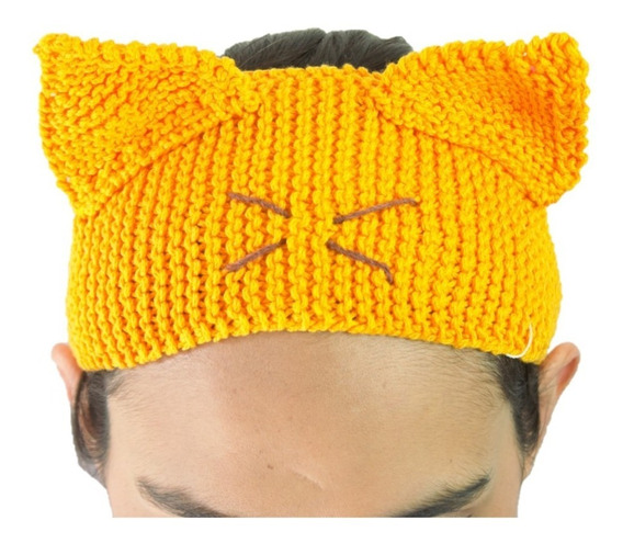diadema orejas de gato a crochet